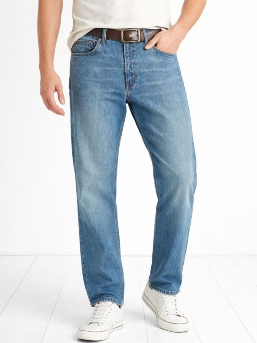 Levi Strauss 550 Relaxed Fit Jeans Mens 38x32 Medium Wash Stretch Denim